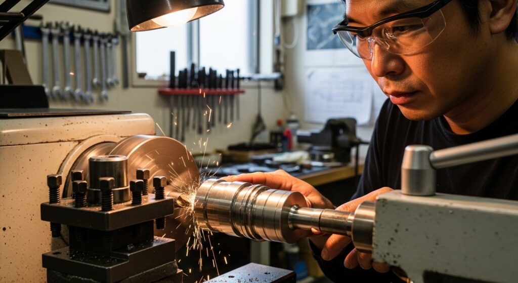 旋盤加工で実現する複雑な円筒形状の世界：町工場が持つ技術力の秘密|有限会社榊原工機|小物部品の少量～中量生産に特化|ガレージブランド・個人ブランド”の試作開発も