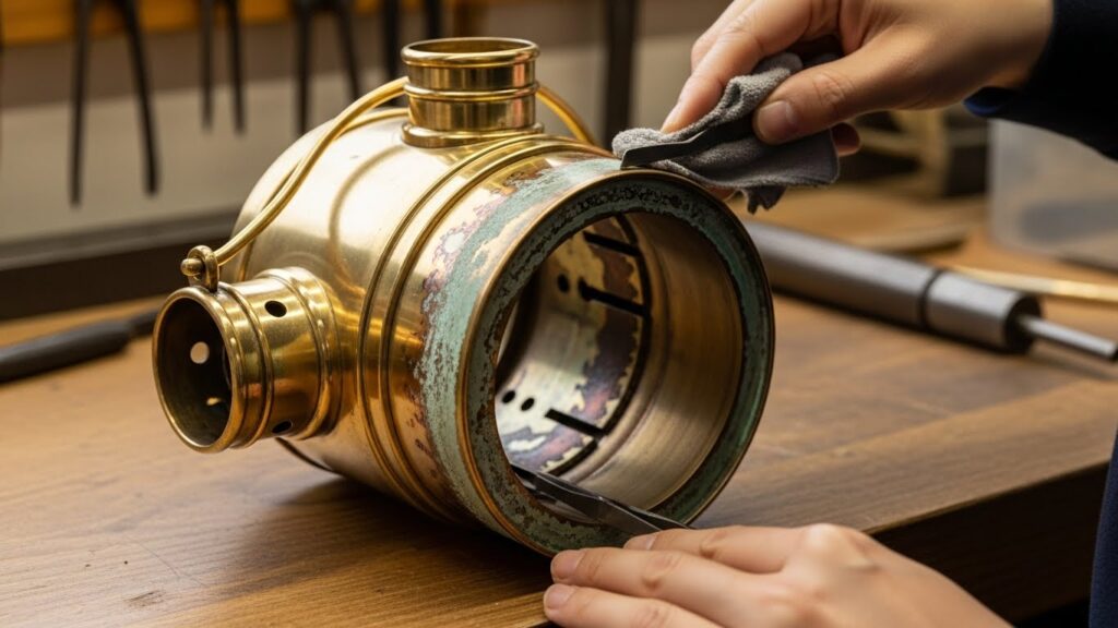 【プロに聞きました】治具ランタンの真鍮素材はなぜ色が変わる？経年変化の魅力と手入れの極意|有限会社榊原工機|小物部品の少量～中量生産に特化|ガレージブランド・個人ブランド”の試作開発も