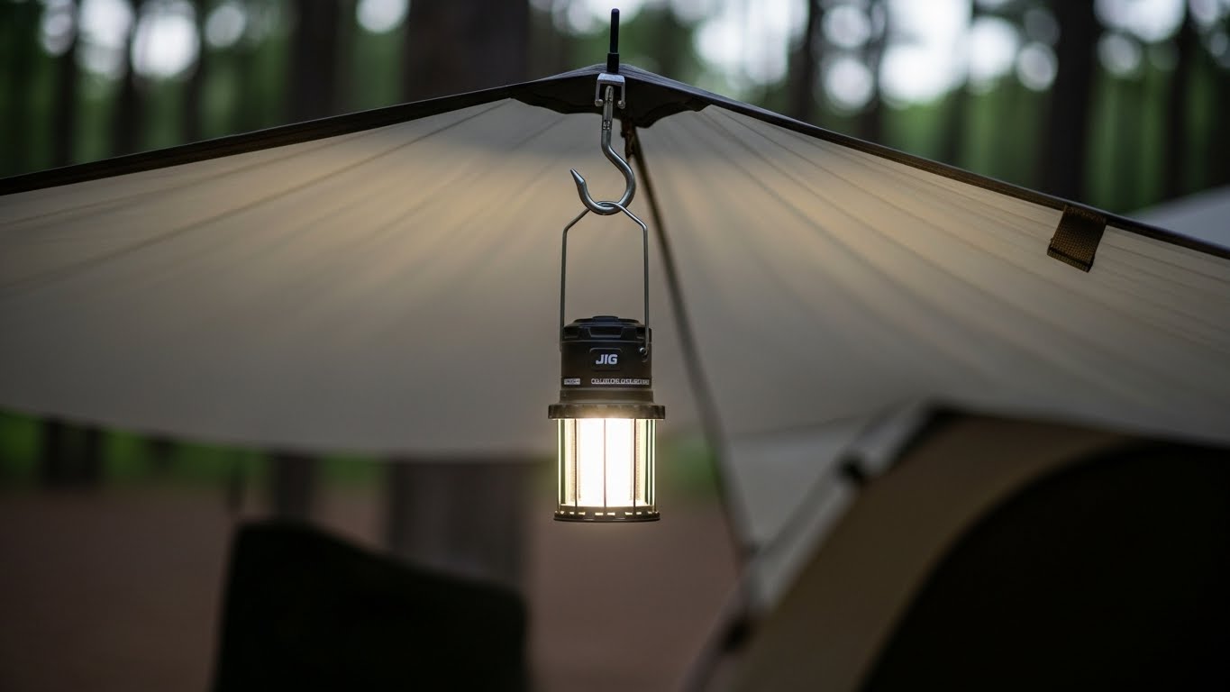 治具ランタンのキャンプ用：吊り下げフックを活用した安定した設置方法|有限会社榊原工機|小物部品の少量～中量生産に特化|ガレージブランド・個人ブランド”の試作開発も